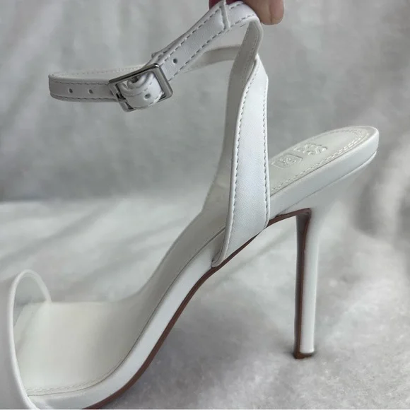 ASOS DESIGN Nali Barely There Heeled Sandals in White Sz US 9 NEW - Picture 7 of 10